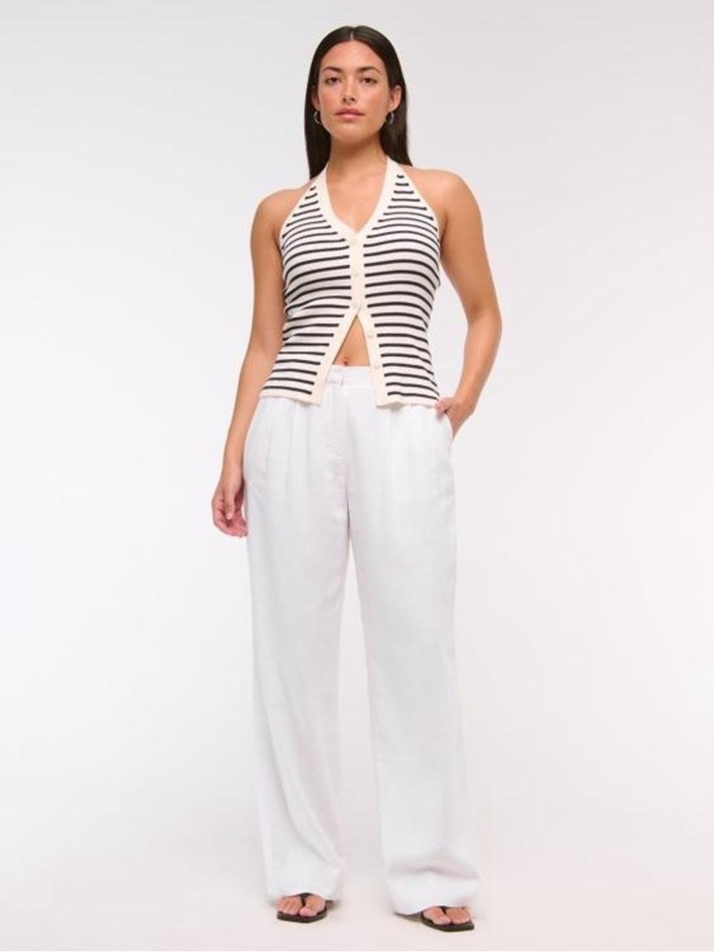 Abercrombie & Fitch White Tailored Pants Size 28